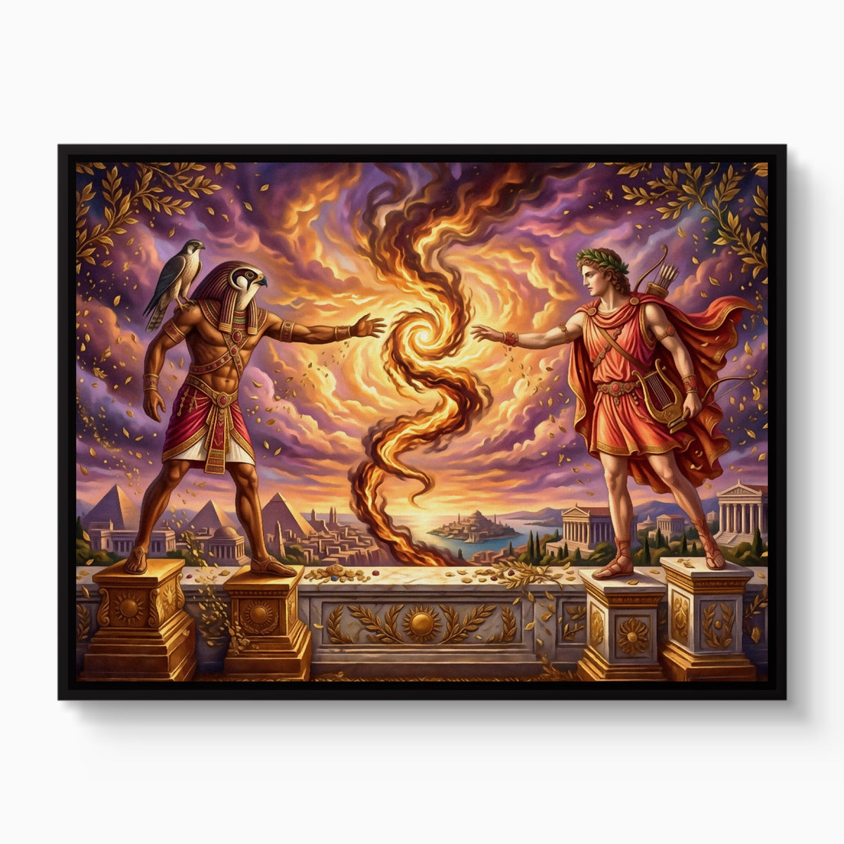 Gods Cosmic Fire — gods cosmic fire white studio framed black