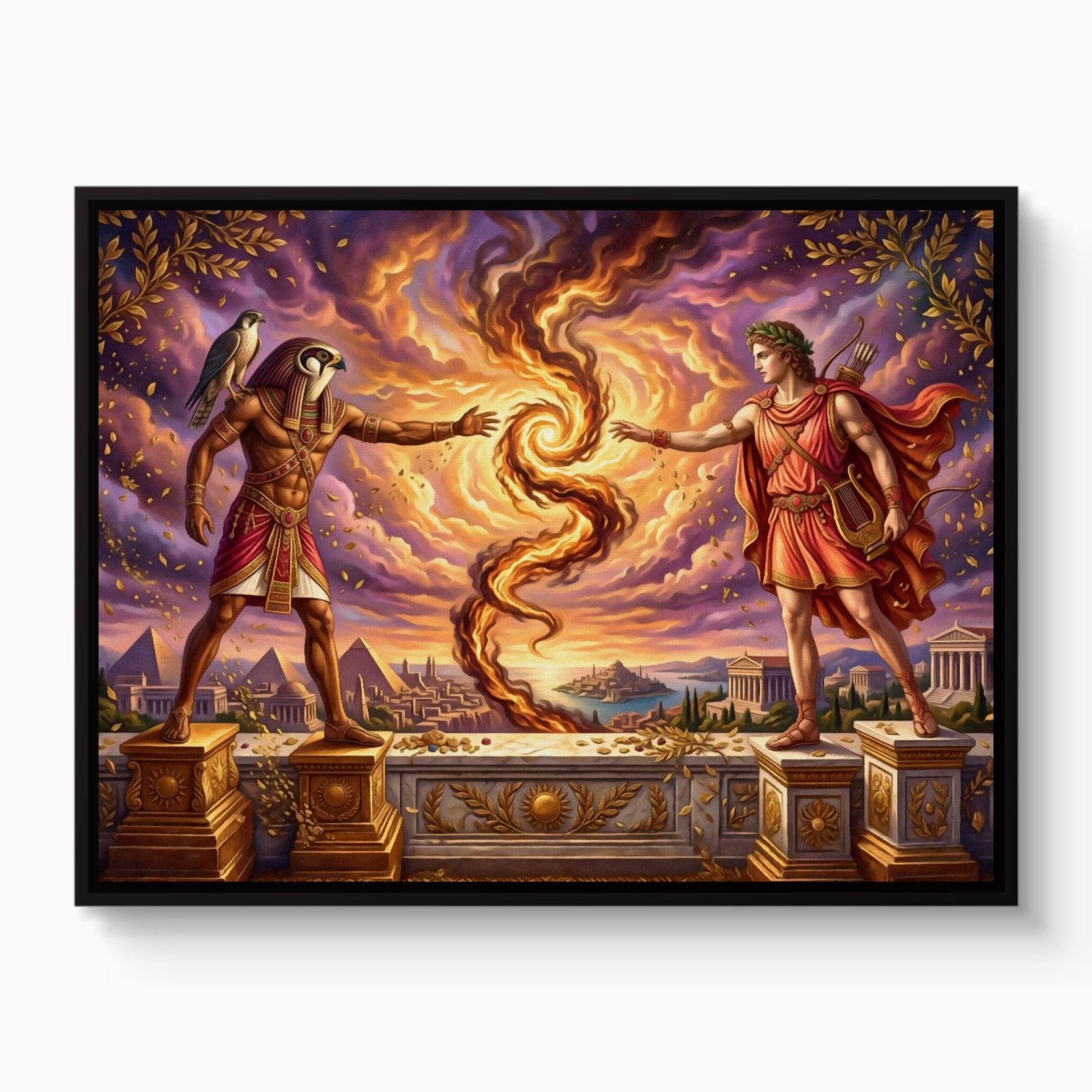Gods Cosmic Fire — gods cosmic fire white studio framed black