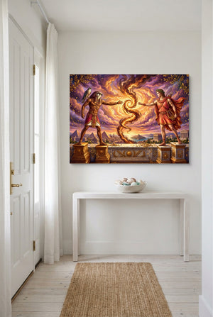 Gods Cosmic Fire — gods cosmic fire p small room with table 1land flush print