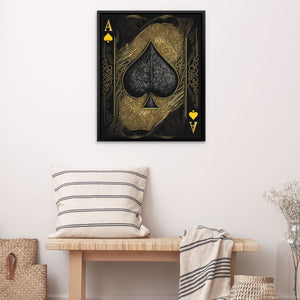 Gold Ace of Spades - Luxury Wall Art