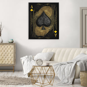 Gold Ace of Spades - Luxury Wall Art