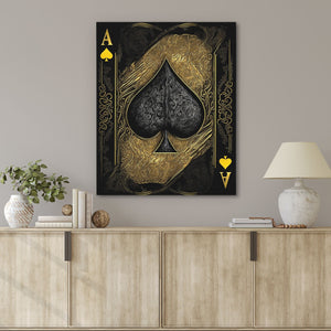 Gold Ace of Spades - Luxury Wall Art