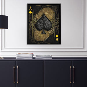 Gold Ace of Spades - Luxury Wall Art