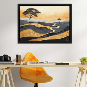 Gold African Hills - Luxury Wall Art