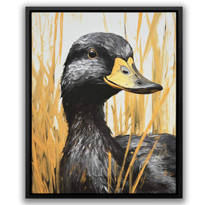 Gold and Black Duck - Luxury Wall Art