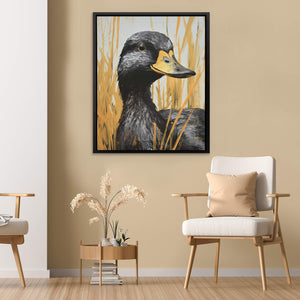 Gold and Black Duck - Luxury Wall Art