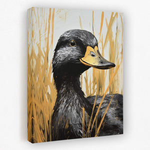 Gold and Black Duck - Luxury Wall Art