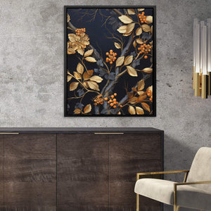 Gold Berries - Luxury Wall Art