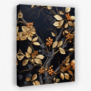 Gold Berries - Luxury Wall Art