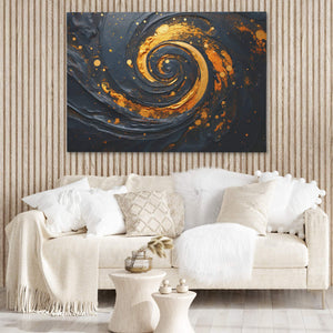 Gold Black Sparkle - Luxury Wall Art