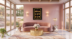 Gold Bones 10 of Spades Card — gold bones 10 of spades card pink living room 1port flush print