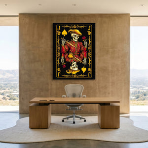 Gold Bones Jack of Spades Card — gold bones jack of spades card sq minimalist lux office 1port flush print