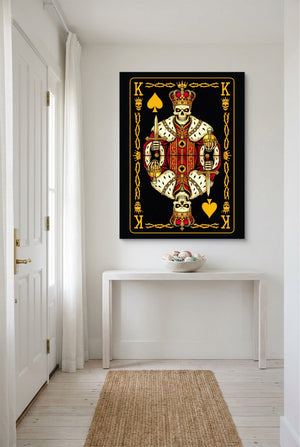 Gold Bones King of Spades Card — gold bones king of spades card p small room with table 1port flush print