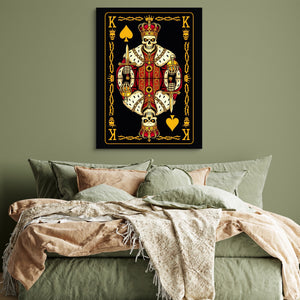 Gold Bones King of Spades Card — gold bones king of spades card sq green bedroom 1port flush print