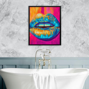 Gold - Dripped Kiss - Luxury Wall Art
