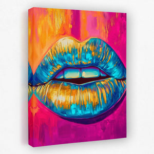 Gold - Dripped Kiss - Luxury Wall Art