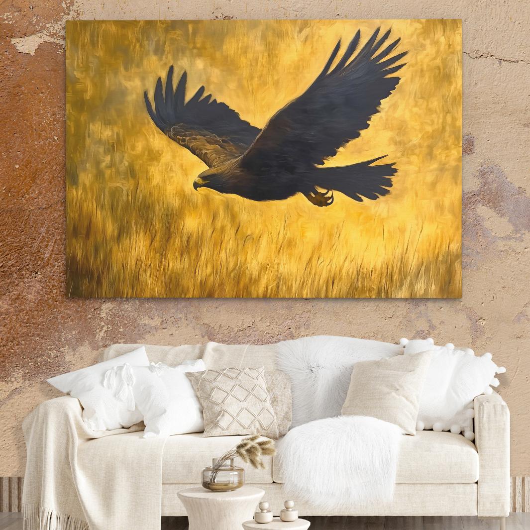 Gold Eagle Paradise - Luxury Wall Art