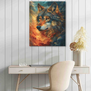 Gold Eyed Wolf - Luxury Wall Art