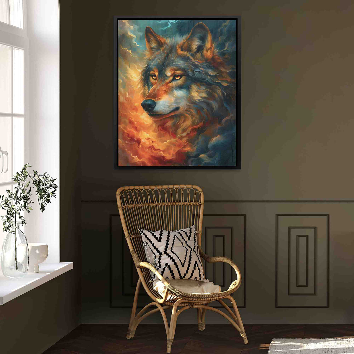 Gold Eyed Wolf - Luxury Wall Art