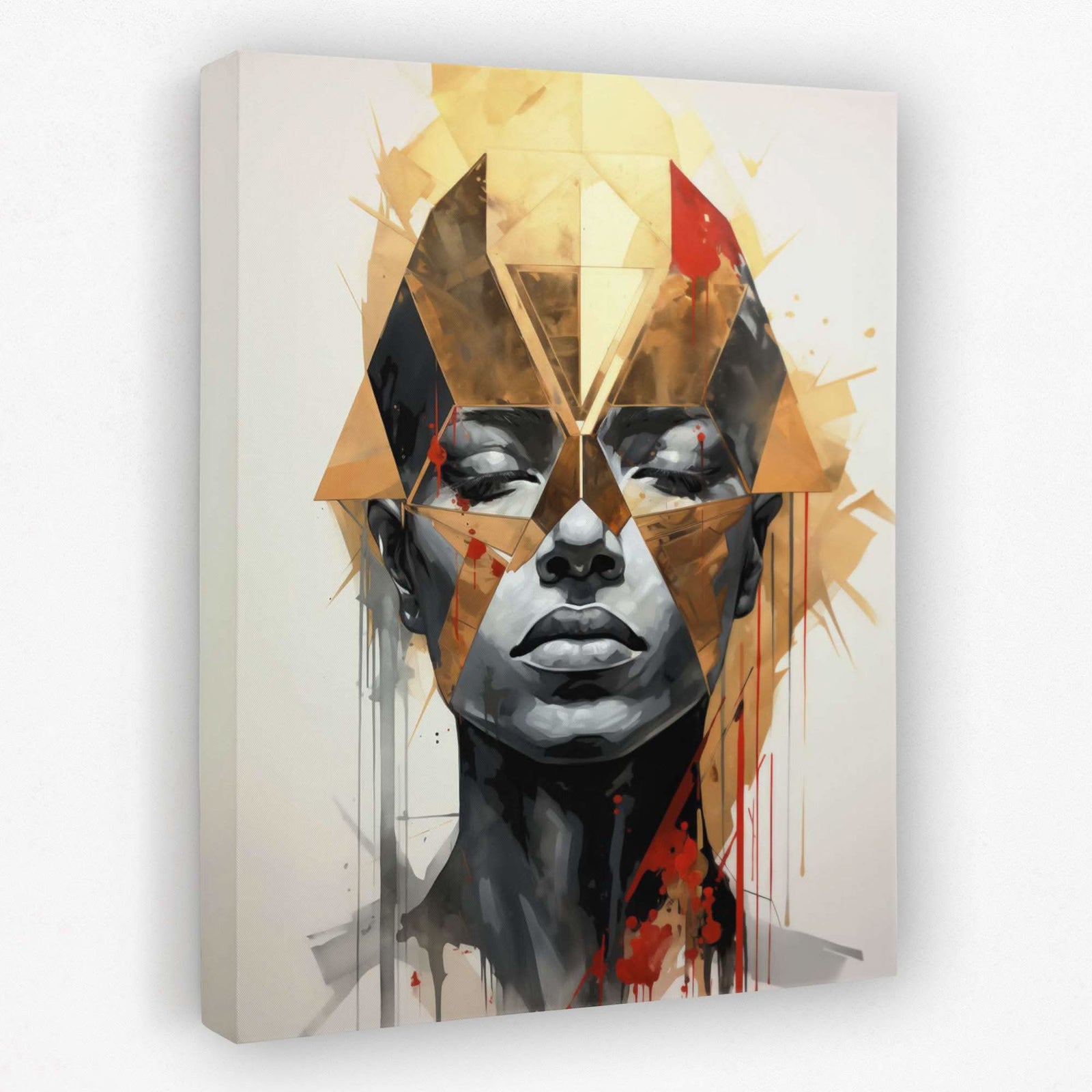 Gold Glint - Female Canvas Wall Art
