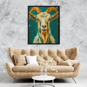 Gold Goat Horns - Luxury Wall Art