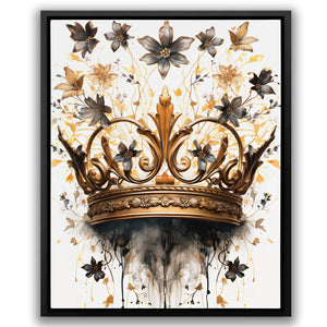 Gold Gothic Crown - Luxury Wall Art