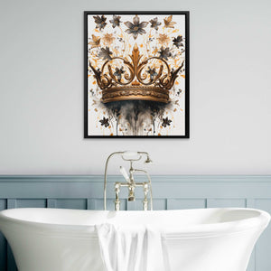 Gold Gothic Crown - Luxury Wall Art