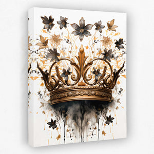 Gold Gothic Crown - Luxury Wall Art