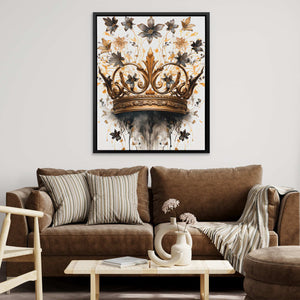 Gold Gothic Crown - Luxury Wall Art