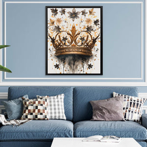 Gold Gothic Crown - Luxury Wall Art