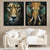 Gold Jade Jungle (2) Set - Luxury Wall Art