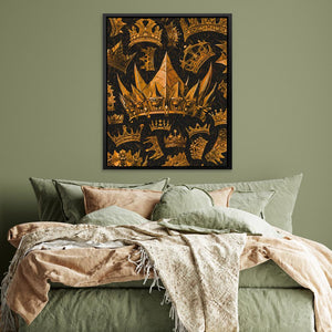 Gold King Crowns - Luxury Wall Art