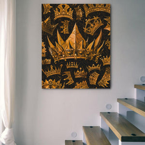 Gold King Crowns - Luxury Wall Art