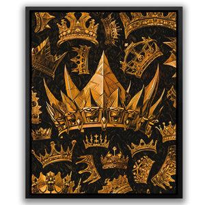 Gold King Crowns - Luxury Wall Art