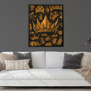 Gold King Crowns - Luxury Wall Art