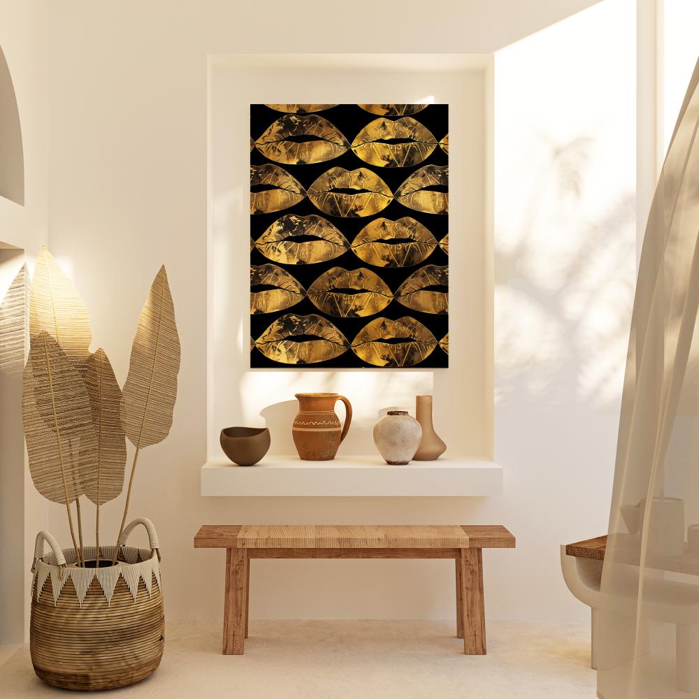 Gold Kisses in the Air - Luxury Wall Art