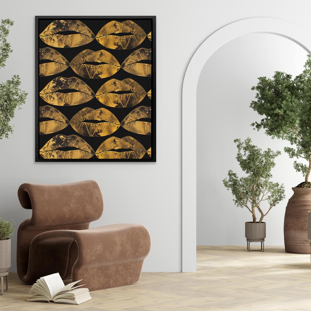 Gold Kisses in the Air - Luxury Wall Art