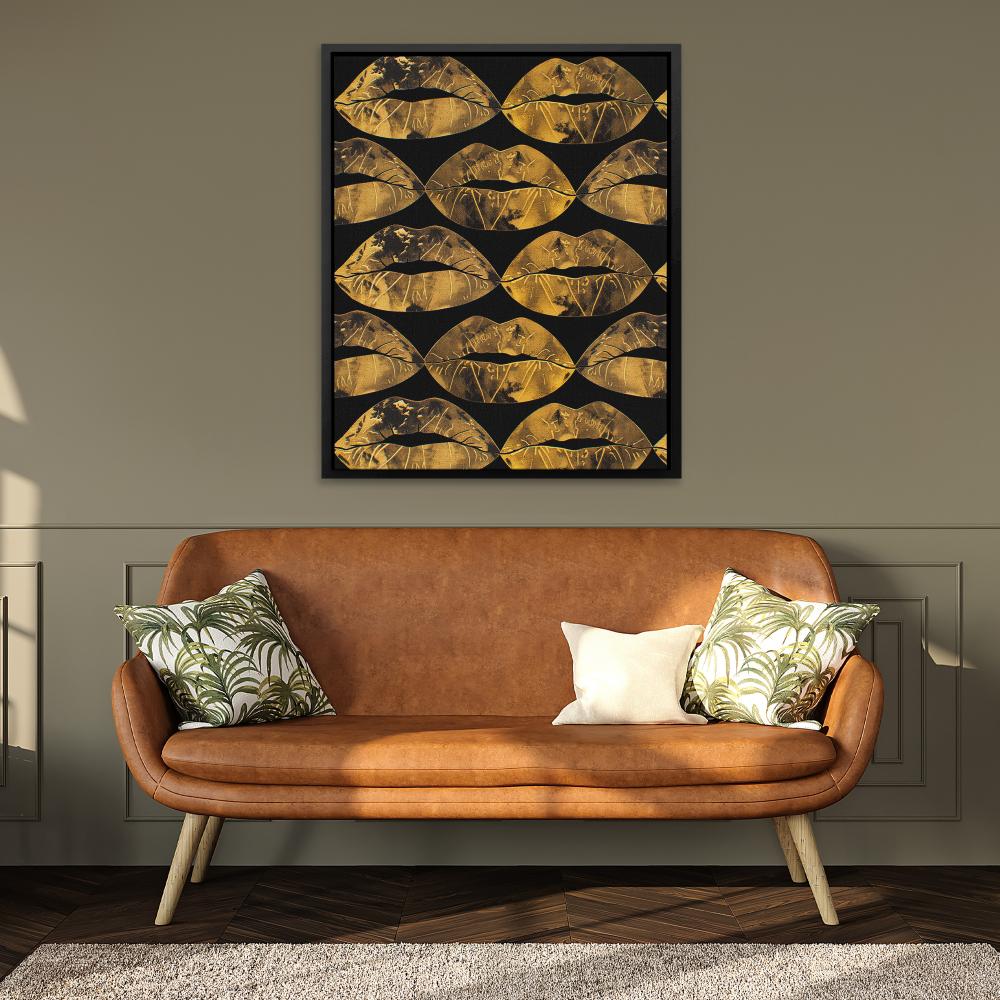Gold Kisses in the Air - Luxury Wall Art