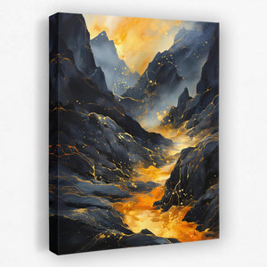 Gold Lava Eruption - Luxury Wall Art