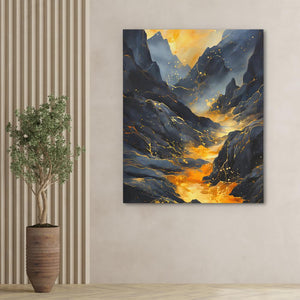 Gold Lava Eruption - Luxury Wall Art