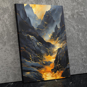 Gold Lava Eruption - Luxury Wall Art