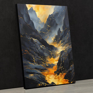 Gold Lava Eruption - Luxury Wall Art