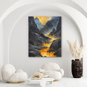 Gold Lava Eruption - Luxury Wall Art