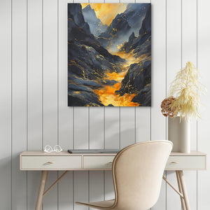 Gold Lava Eruption - Luxury Wall Art