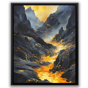 Gold Lava Eruption - Luxury Wall Art