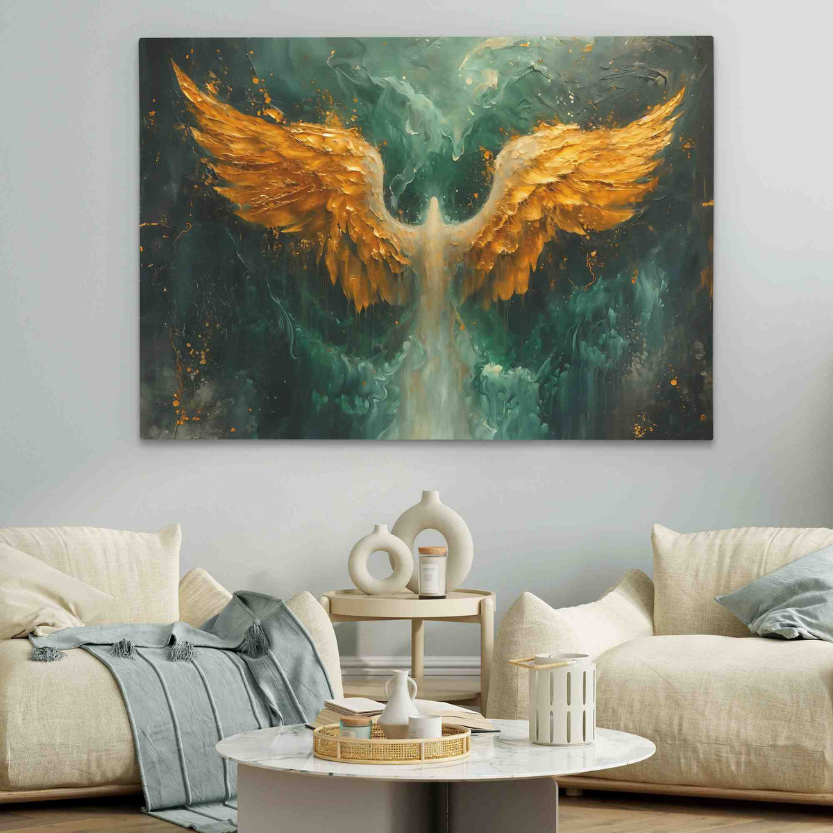 Gold Phoenix Wings - Luxury Wall Art