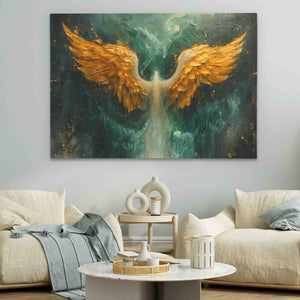 Gold Phoenix Wings - Luxury Wall Art