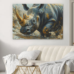 Gold Rhino - Luxury Wall Art