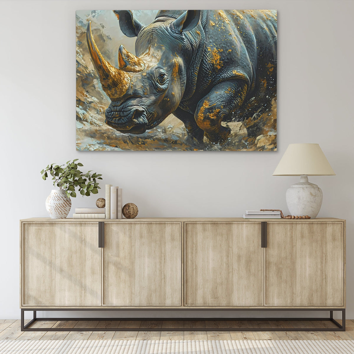 Gold Rhino - Luxury Wall Art