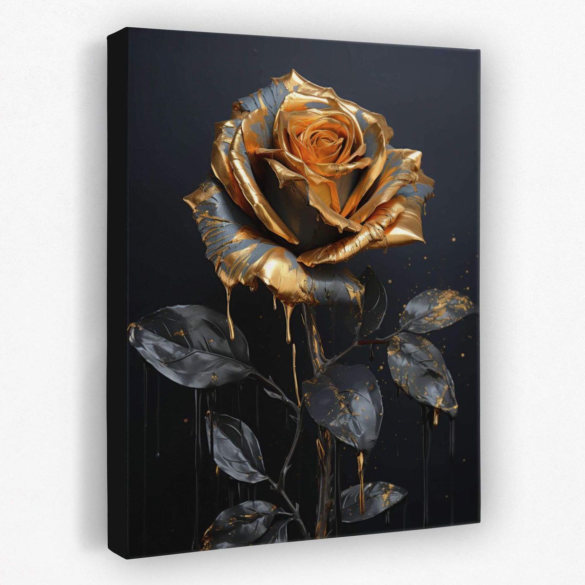 Gold Rose Budding - Luxury Wall Art